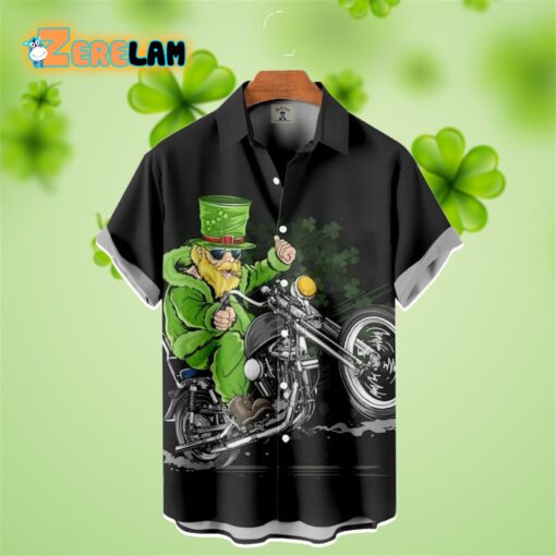 St Patrick’s Day It’s Cool To Ride A Motorbike Hawaiian Shirt