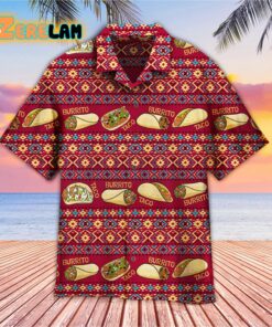 Taco And Burrito Mexican Pattern Hawaiian Shirt