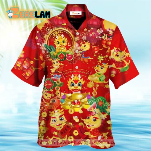 Tet Holiday Year Of Dragon Happy Lunar New Year Hawaiian Shirt