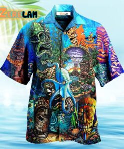 Tiki And Ocean Hawaiian Shirt