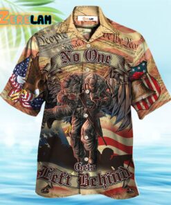 Veteran Cool No One Left Behind Cool And Classic Style Hawaiian Shirt