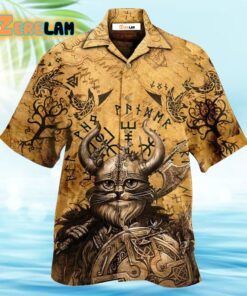 Viking Good Meows Go To Heaven Bad Meows Go To Valhalla Hawaiian Shirt