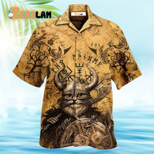 Viking Good Meows Go To Heaven Bad Meows Go To Valhalla Hawaiian Shirt