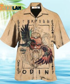 Viking Odin Sign Old Man Viking Hawaiian Shirt