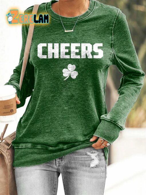 Women’s Cheers St Patrick’s Day Sweatshirt