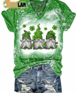 Women’s Gnome Clover Tie-Dye Shirt