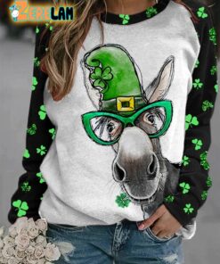 Women’s St. Patrick’s Cute Donkey Sweatshirt