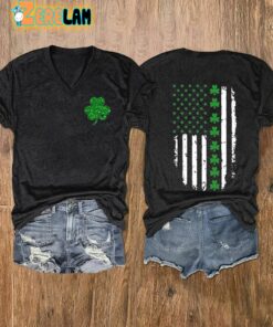 Women’s St. Patrick’s Day Flag Shamrock Shirt
