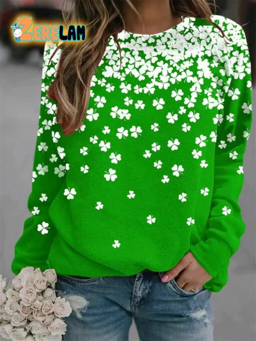 Women’s St Patrick’s Day Shamrock Sweatshirt