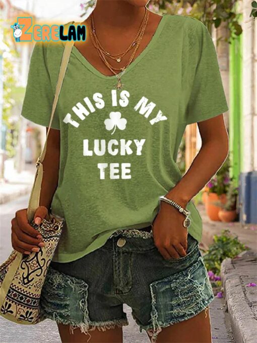 Women’s This Is My Lucky Tee Shamrock Shirt