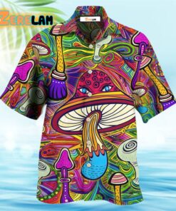 Hippie Mushroom Hypnotizing Hawaiian Shirt