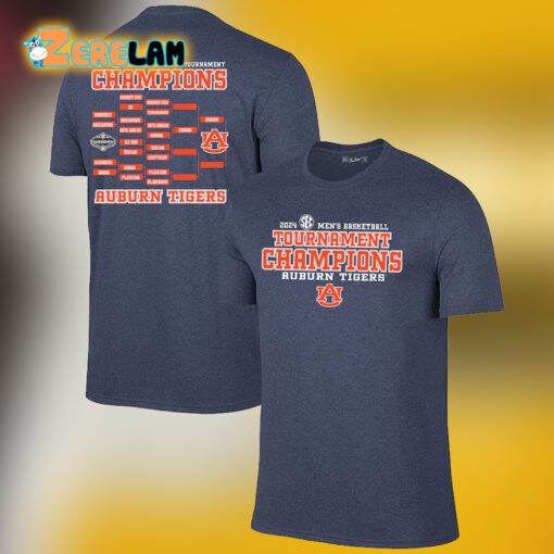 2024 Auburn Basketball Champs Conference Tournament Champions Shirt