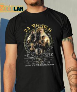 23 Years The Lord Of The Rings Rings Of Power 2001-2024 Thank You For The Memories Shirt