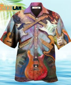 Abstract Colorful Lover Guitar Art Style Hawaiian Shirt