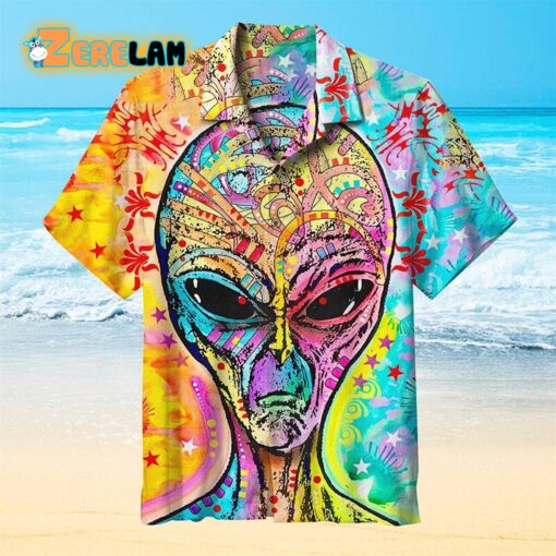 Alien Painting Hawaiian Shirt