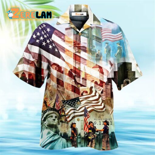 America Never Forgotten Tower Challenge Statue of Liberty Hawaiian Shirt