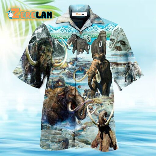 Animals Back To Time Mammoth Alive Hawaiian Shirt