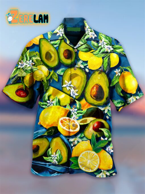 Avocado Flower Hawaiian Shirt