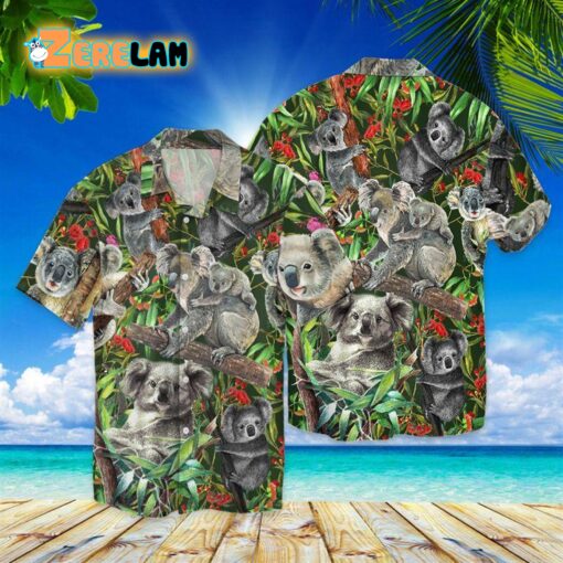 Awesome Koala Family Hawaiian Shirt