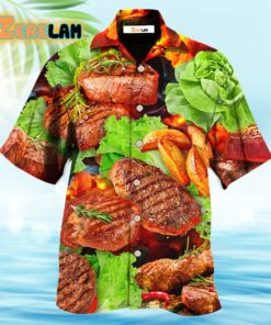 BBQ Beefsteak Salad Hawaiian Shirt