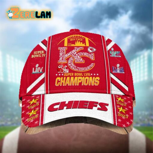 Back 2 Back Super Bowl LVIII Champions Chiefs Hat