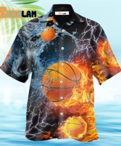 Basketball Fire And Water Hawaiian Shirt