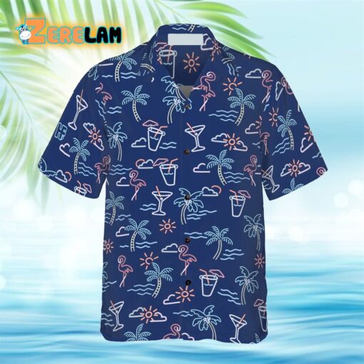 Beach Party Tropical Flamingo Hawaiian Shirt