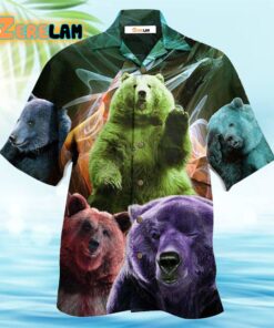 Bear Love Light Neon Hawaiian Shirt