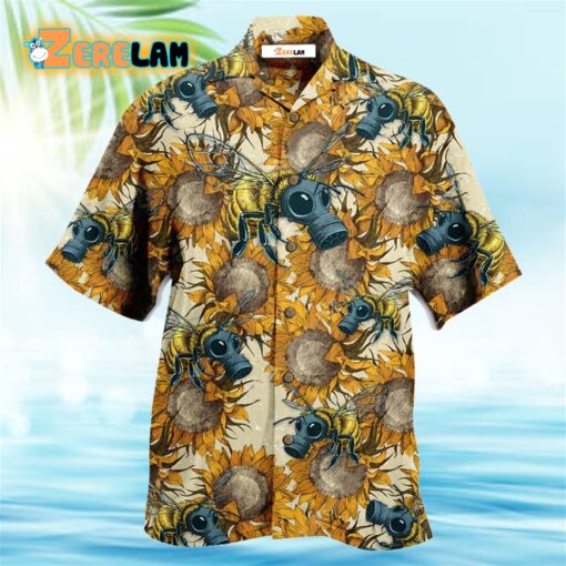 Bee Bees Fly Everywhere And Sunflowers Hawaiian Shirt