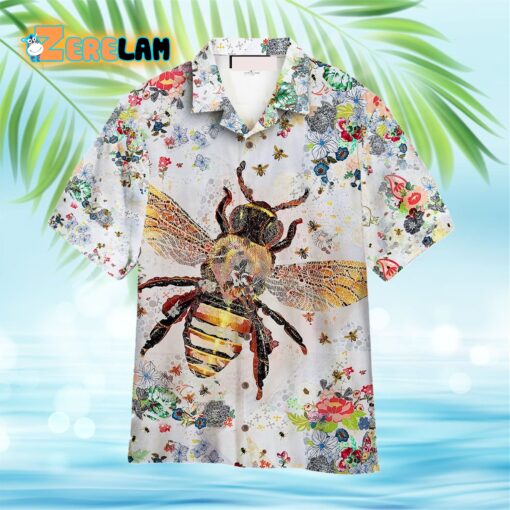 Bee Colorful Tropical Hawaiian Shirt