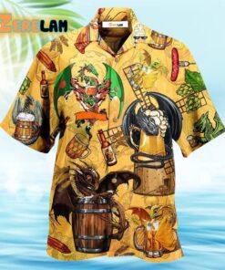 Beer Dragon Drunkgon Loves Beer Hawaiian Shirt