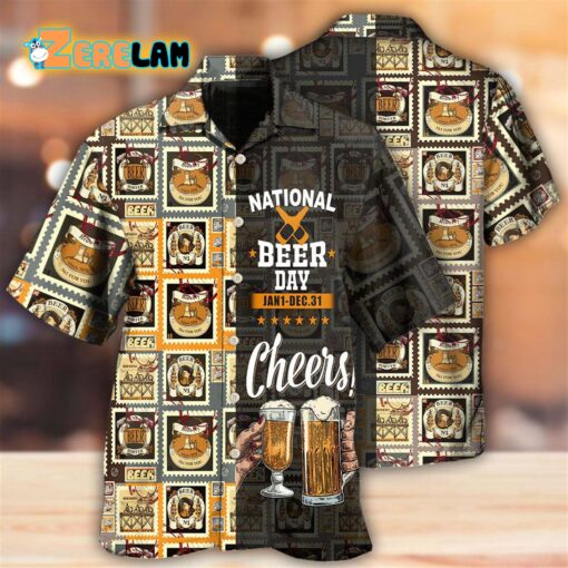 National Beer Day Cheers Hawaiian Shirt