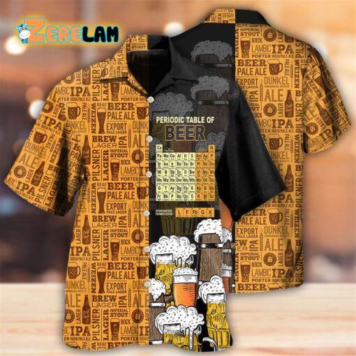 Periodic Table Of Beer Hawaiian Shirt