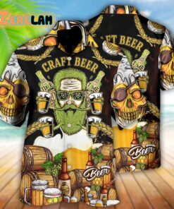 Beer Skull Craft Hawaiian Shirt