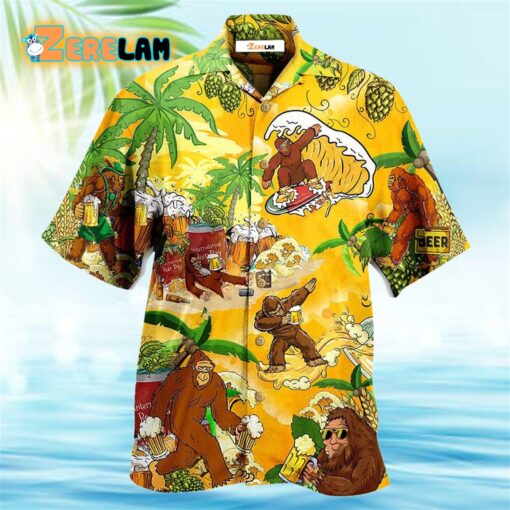 Bigfoot Summer Beer Hawaiian Shirt