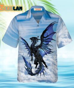 Blue Dragon On Blue Sky Hawaiian Shirt