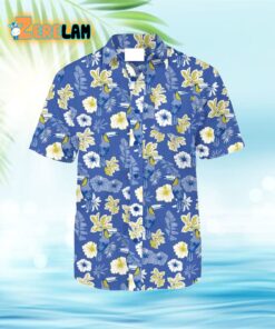 Blue Flower Toucan Tango Hawaiian Shirt