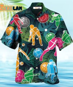 Bocce Ball Tropical Colorful Ball Games Hawaiian Shirt