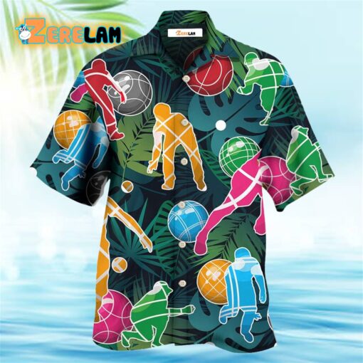 Bocce Ball Tropical Colorful Ball Games Hawaiian Shirt