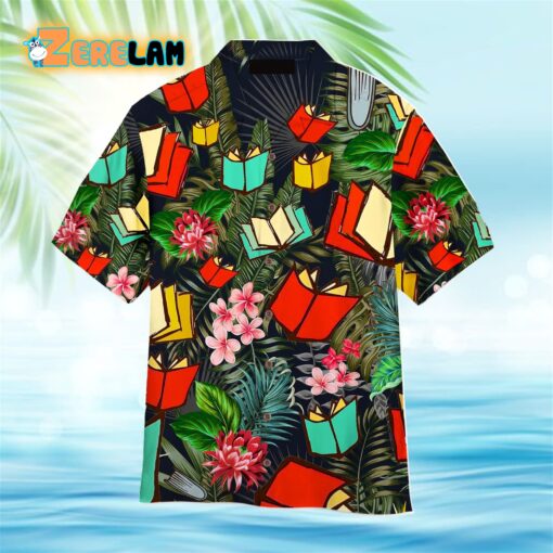 Book Tropical Flower Black Aloha Hawaiian Shirt