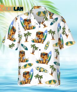 Bulldog Surf And Palm Hawaiian Shirt