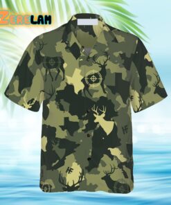 Camouflage Deer Texas Gun Hunting Hawaiian Shirt