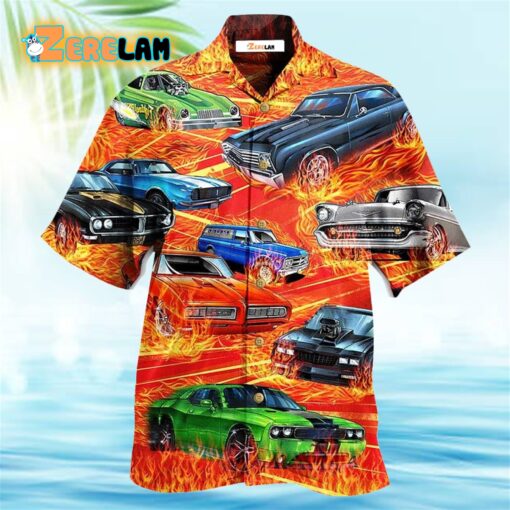 Car On Fire Cool Hawaiian Shirt