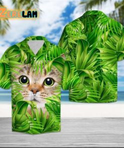 Cat Hiding Hawaiian Shirt
