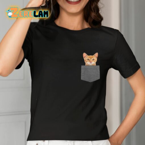 Cat In Pocket Shirt