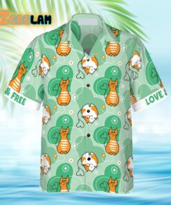 Cat Love And Free Hawaiian Shirt