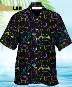 Neon Cat Fiesta Hawaiian Shirt