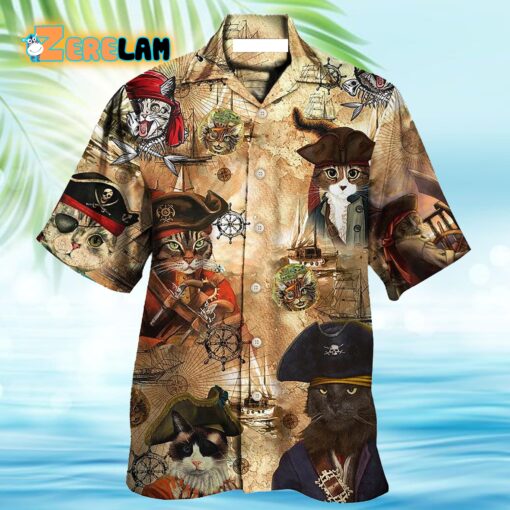 Cat Pirate Vintage Cool Hawaiian Shirt