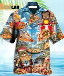 Pizza Cat Funny Style Hawaiian Shirt