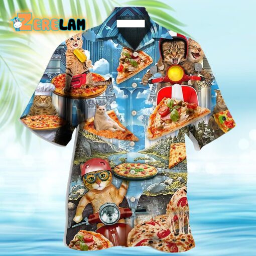 Pizza Cat Funny Style Hawaiian Shirt